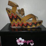 Tan Multi Wedge Sandal